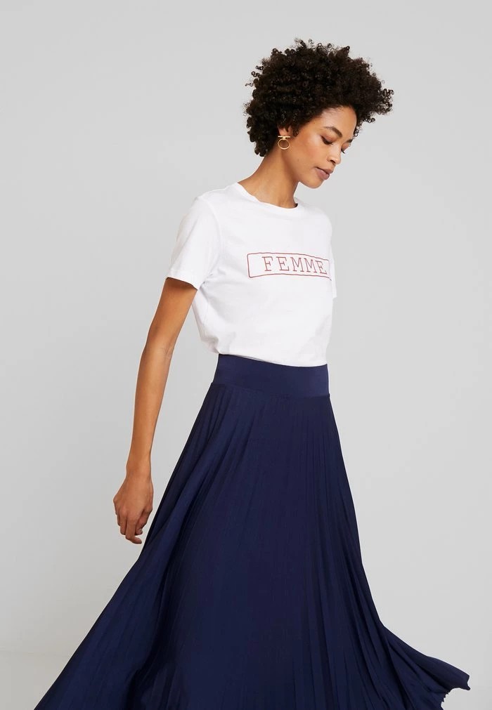 Jupe ANNA FIELD Anna Field Plisse A-line Midi Skirt Bleu Marine Femme | MVO-4150651